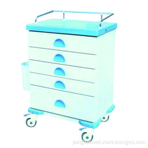 Steel trolley for medicine, CE certified, artificial marble table